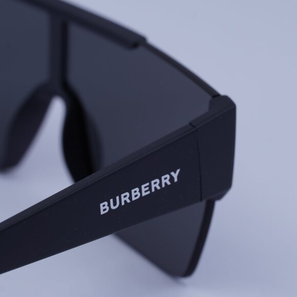 Burberry BE4291 3464/87 Shield Sunglasses Matte Black Frame, Grey Lenses - Picture 5 of 10